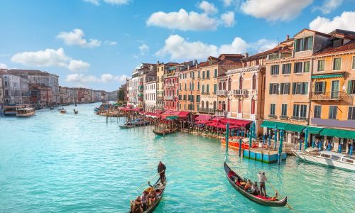 Grand,Canal,On,Sunny,Day,In,Venice,,Italy